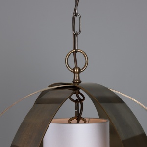 Denton Modern Brass Lantern Pendant 50cm
